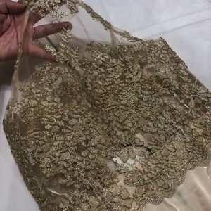 Women’s Ivory/Off White and Gold Dress